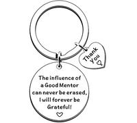 JMIMO Regali di ringraziamento per il supervisore mentore L'influenza di un buon mentore non può mai essere cancellata, sarò per sempre grato!, Argento, Taglia unica, Moderno
