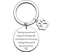 JMIMO Veterinario Apprezzamento Regali Veterinaria Tech Animal Rescue Portachiavi Grazie Veterinario Regali Veterinario Medicina Laurea Regalo, Argento, Taglia unica