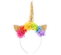 Jmitha Unicorno Cerchietti per Capelli Unicorno Cosplay Costumi Fasce per Capelli e Fascia dell'orecchio del Gatto Ragazzo e Ragazza Foto con Unicorn Flower Fascia per Little Pony Dress Up Fun