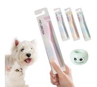 JMJDYITAO Spazzola per la cura dentale per gatti e cani di piccola taglia, mini testa, setole morbide e rigide con portaspazzolino, rimozione di vecchia placca e tartaro, pulizia profonda, confezione