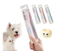 JMJDYITAO Spazzola per la cura dentale per gatti e cani di piccola taglia, mini testa, setole morbide e rigide con portaspazzolino, rimozione di vecchia placca e tartaro, pulizia profonda, confezione