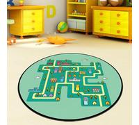 JMMSP Tappeto da gioco per bambini, motivo vita cittadina, ideale per giocare con auto e giocattoli, tappetino da gioco durevole e sicuro per la cameretta dei giochi, decorazione per camera da letto