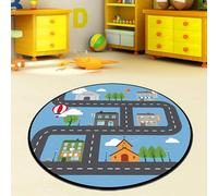 JMMSP Tappeto da gioco per bambini, motivo vita cittadina, ideale per giocare con auto e giocattoli, tappetino da gioco durevole e sicuro per la cameretta dei giochi, decorazione per camera da letto