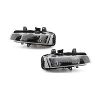 JMOLXURI Per Land Per Rover Per Range Per Evoque 2011-2015 LED Luce Nebbia Faro Fendinebbia Copertura Griglia Lunetta Montaggio Faro Fendinebbia Anteriore(Smoked LED L and R)
