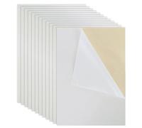 JMOOT Feltro di velluto, autoadesivo, 12 pezzi, tessuto di velluto, fogli di feltro, bianco, autoadesivo, per artigianato, 21 x 30 cm