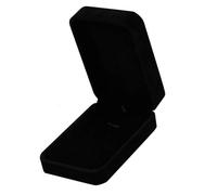 JMOOT Scatola per collane, piccola scatola regalo per braccialetti e gioielli, in velluto nero, per regali di Natale, 7 x 10 x 3,5 cm