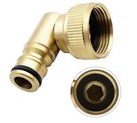 JMORCO Attacco Rapido Acqua Convertitore Rubinetto, avvolgitubo, Gomito Girevole, connettore rapido, Tubo da Giardino for Tappo fermatubo, Femmina 3/4 Pollici