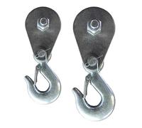 JMORCO Carrucola 1PC Durevole verricello Elettrico Gancio paranco Blocco Fune Metallica Sollevamento puleggia Ruota di Traino con Gancio for verricello.(800kg)