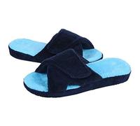 JMORCO Ciabatte Donna Estive Pantofole da Interno Fuzzy for Donna Pantofole Regolabili con Supporto for Arco in Spugna Scarpe da casa a Punta Aperta for Quattro Stagioni(Blue,39(9.4 inch))