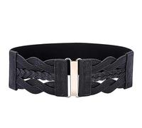 JMORCO Cinture in Vita Donna Cintura a vita larga totem vintage for cintura da donna Abito da donna Fibbia elastica in vita (Size : 80-100cm, Color : Black)