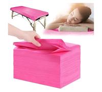 JMORCO Copri Lettino da Massaggio 20 Pezzi Lenzuolo USA e Getta Lenzuolo da Massaggio Lenzuolo Spa USA e Getta Lenzuolo Pieghevole Impermeabile for Salone Professionale(Pink)