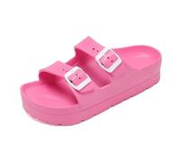 JMORCO Infradito Donna Ciabatte Infradito da Donna, Sandali con Plateau, Zoccoli Soletta in Eva e Supporto, Fibbia Regolabile, Spiaggia(Pink B,40(24.5cm))