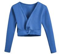 JMORCO Scaldacuore Danza Top Avvolgente for Balletto for Ragazze Maglione da Ballo a Maniche Lunghe for Bambini, Interno in Velluto(YW824-05,150)