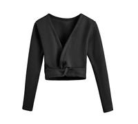 JMORCO Scaldacuore Danza Top Avvolgente for Balletto for Ragazze Maglione da Ballo a Maniche Lunghe for Bambini, Interno in Velluto(YW824-06,150)