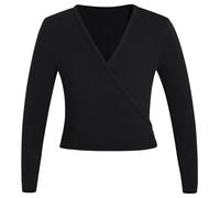 JMORCO Scaldacuore Danza Top Avvolgente for Danza Classica for Ragazze, Cardigan da Danza a Maniche Lunghe, da Annodare in Vita for i più Piccoli(KD7001-06,XL)