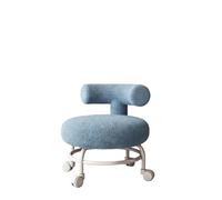 JMORCO Sgabello Basso Sgabello Girevole con Schienale, Sgabello Girevole, Sedia Mobile, Sgabello Basso con Ruote for Porta Robusta, casa, Camera da Letto, Soggiorno(Blue)