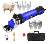 JMOUZHG Cesoia elettrica per Pecore, tosatrici per Pecore con Cavo da 900 W con Lama a 13 Denti Dritti, Regolabile a 6 velocità, per la rasatura della Lana di Pelliccia nelle (Blue)