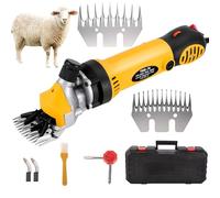 JMOUZHG Cesoia elettrica per Pecore, tosatrici per Pecore con Cavo da 900 W con Lama a 13 Denti Dritti, Regolabile a 6 velocità, per la rasatura della Lana di Pelliccia nelle (Yellow)