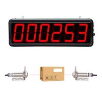 JMOUZHG Contatore Digitale Laser - Display a LED a 6 cifre, Conta Fino a 999999, Ideale per Linee di Produzione di Nastri trasportatori e conteggio visitatori