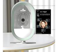 JMOUZHG Dispositivo di analisi della Pelle Scanner facciale Analizzatore Macchina di Test della Pelle, Rivelatore Digitale della Pelle 3D per Uso Domestico e Professionale (A)