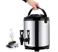 JMOUZHG Distributore di Acqua Calda e Fredda Isolato in Acciaio Inossidabile di Grande capacità per Ufficio, distributore di Bevande per Rubinetto con termostato per Buffet (12L)