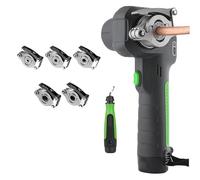 JMOUZHG Kit di Strumenti per Flaring Automatico, Strumento per Flaring Singolo da 1/4” a 3/4” con Tubo eccentrico per Flaring a 45° e 5 Morsetti per Flaring, Rame Elettrico.