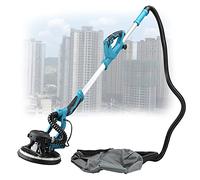 JMOUZHG Levigatrice per cartongesso, lucidatrice elettrica per Giraffa da 1800 W con Attacco a Vuoto, levigatrici per pareti elettriche a velocità variabile 1000-2100 Giri/min con (20sandpaper)