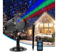 JMOUZHG Luci del proiettore di Natale all'aperto, proiettore a Stella a LED Impermeabile con Telecomando, faretto Decorativo per Giardino, Festa, Festival, Capodanno (2PCS)
