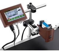 JMOUZHG Macchina di codifica a getto d'inchiostro ad alta velocità, stampante online da 25,4 mm per date di scadenza, numeri di serie e loghi personalizzati, soluzione di marcatura versatile (T6)