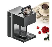 JMOUZHG Macchina per caffè Alimentare 3D, Macchina per Stampante da caffè Latte Art, Display Touch Screen per Stampa Fotografica con connessione WiFi, 27 cm × 34 cm × 41 cm (Black)