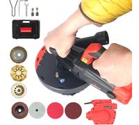 JMOUZHG Set di Macchine per Il calcestruzzo, con Cappuccio per Estrazione della Polvere e Disco abrasivo in Diamante, levigatura Senza Cuciture a 90° per Pavimenti, pareti, Adesivi