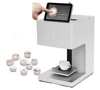 JMOUZHG Stampante d'Arte 3D Digitale Inkjet WiFi Stampa Fotografica Display Touch Screen Macchina per caffè Latte Stampante per caffè con Fotocamera Stampa Fotografica Torta Fai da Te (White)