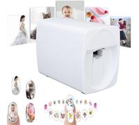 JMOUZHG Stampante per Unghie Personalizzabile 3D, Controllo App, per Nail Studio/Amanti delle Unghie/Manicure, WiFi collegato al Telefono Cellulare (White)