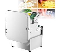 JMOUZHG Tagliaverdure Elettrico, affettatrice per cipolle Commerciale, Robot da Cucina Multifunzionale Spessore Regolabile 1,3-35 mm, 150 kg/Ora