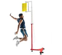 JMOUZHG Tester di Salto Verticale in Piedi da Basket, Asta Resistente del Bastone di valutazione del Dispositivo di misurazione del Rimbalzo per la pallavolo (Yellow 2.8M)