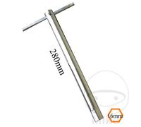 JMP Chiave per candele con impugnatura a T retrattile 16 M L280MM
