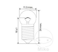 JMP Confezione da 10 lampade a bulbo 6V 0.6W E10