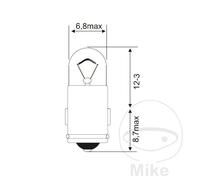 JMP Confezione da 10 lampade a bulbo 6V 1.2W BA7S