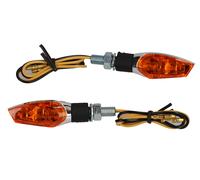 JMP Mini Raggio 12V 6W Universale Moto Indicatore Direzione Set Argento/Arancio