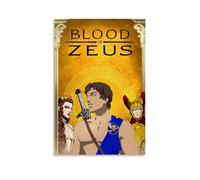 JMQPMDU Poster su tela di anime con sangue di Zeus a sangue caldo e dinamico, decorazione artistica da parete per camera da letto, poster 50 x 75 cm, senza cornice