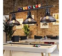 JMrider Lampada A Sospensione Retrò Biliardo Industriali E27 Regolabile in Altezza Lampada Da Biliardo Ciondolo in Metallo in Ferro Battuto Design Lampadario Tavolo Da Pranzo Illuminazione Plafoniera