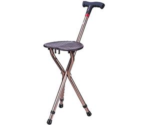 JMSL Bastone Sedia-Bastone da Passeggio Sedia-Slip Stampelle Intelligenti-Bastone Multifunzionale con Sedile-Stampelle Sgabello per Anziani-Bastone con Sedile,MP3 Model