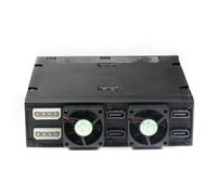 JMT 2.5 "4 Bay SATA 6Gbps Hard Drive Enclosure Optical Drive Mobile Rack per 12.5mm HDD PC Laptop (Enclosure+Fan)