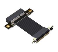 JMT Cavo di prolunga PCI-E 4.0 x4 16G/bps / 64G/bps adattatore supporto per scheda di rete USB scheda grafica SSD (M22SF-TL x4,25CM)
