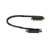 JMT Cavo di prolunga PCIe4.0 da x8 a x8, versione stretta, 16 GBS, adattatore per cavo rigido con porta Ethernet sinistra/destra integrata per GPU AI Server GEN4-88AD4Z (50 cm, sinistra fuori sinistra