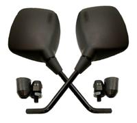 JMT Coppia Specchio Nero Plastica per Yamaha XJ 600 Sn Sh (Diversion)