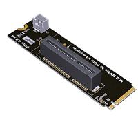 JMT NVMe M2 Key-M a PCI-e 4.0 4X 1X Slot Riser Card con 4 Pin MOLEX Cavo di alimentazione M.2 2260 2280 SSD Port to PCIE Adapter Converter Moltiplicatore per BTC Miner Mining (R42A)