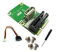 JMT PCI-E 1X to Half/Full Mini PCI-E Adapter Converter Mini PCIe Adapter con 4Pin a SATA cavo di alimentazione per WindowsXP/7/8/10