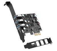 JMT PCI-E a USB 3.0 Tipo A+Tipo C Scheda di espansione FL110 Chipset 5 Gbps per PC desktop Host Card Supporto Linus, Windows 10/8/7/XP e MAC OS 10.8.2 sopra (1X USB-C +3X USB-A+staffa a basso profilo)