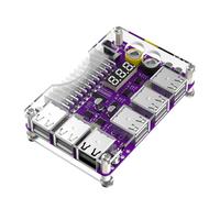 JMT Scheda di alimentazione ATX a 24 pin e kit di custodia in acrilico adattatore per PC connettore di alimentazione 3,3 V/5 V/12 V 1,8 V-10,8 V (ADJ) (12 porte aggiornate 1 pezzo)